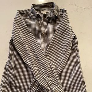 Marie Chantal brown and white gingham size 10 button down.